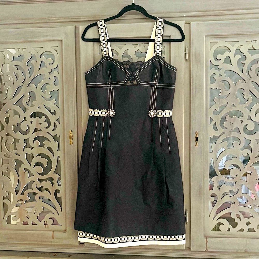 Carolina Herrera black silk lined dress 10